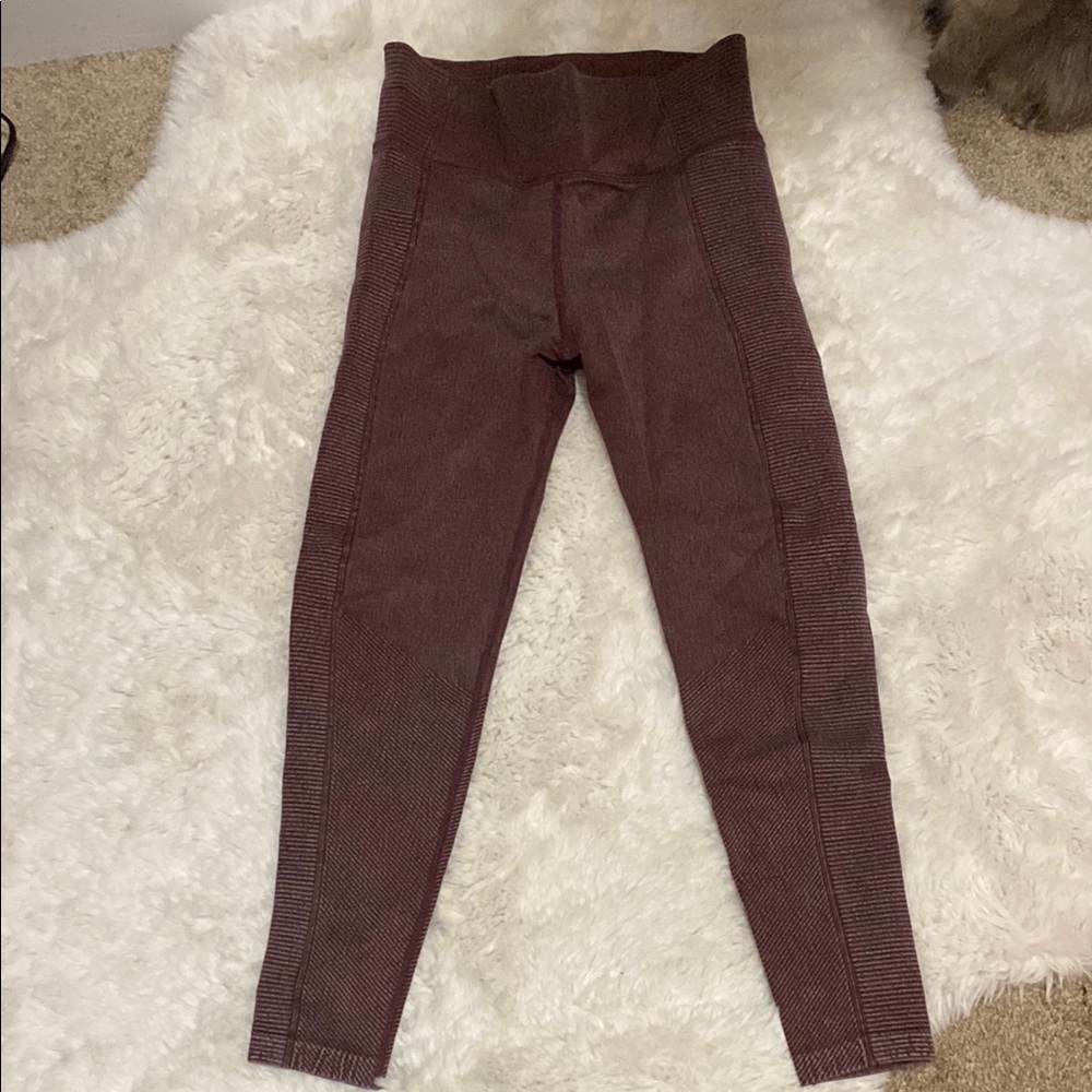 Aerie Burgundy High-Waisted Leggings
